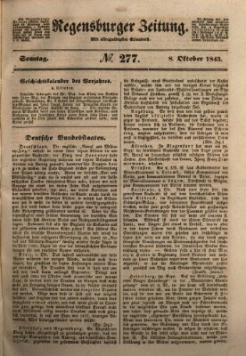 Regensburger Zeitung Sonntag 8. Oktober 1843