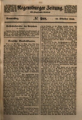 Regensburger Zeitung Donnerstag 19. Oktober 1843