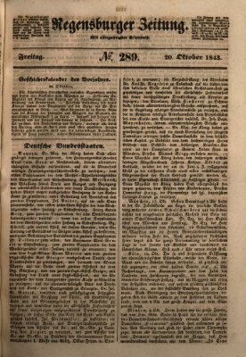 Regensburger Zeitung Freitag 20. Oktober 1843