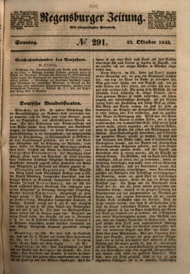 Regensburger Zeitung Sonntag 22. Oktober 1843