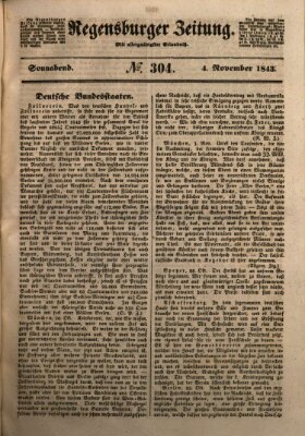 Regensburger Zeitung Samstag 4. November 1843