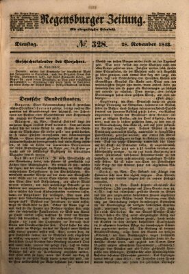 Regensburger Zeitung Dienstag 28. November 1843