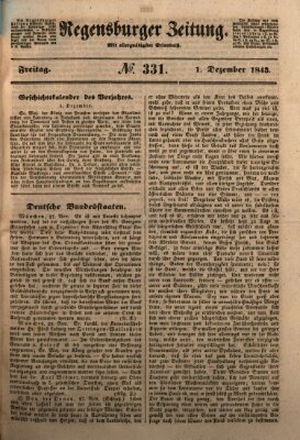 Regensburger Zeitung Freitag 1. Dezember 1843