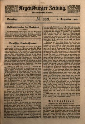 Regensburger Zeitung Sonntag 3. Dezember 1843