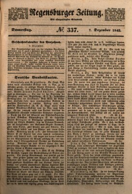 Regensburger Zeitung Donnerstag 7. Dezember 1843