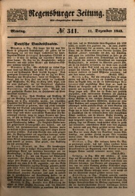 Regensburger Zeitung Montag 11. Dezember 1843