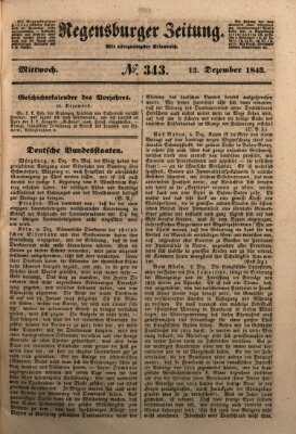 Regensburger Zeitung Mittwoch 13. Dezember 1843