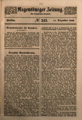 Regensburger Zeitung Freitag 15. Dezember 1843