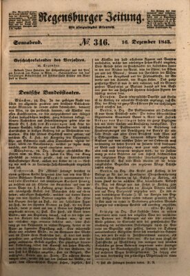 Regensburger Zeitung Samstag 16. Dezember 1843