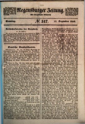 Regensburger Zeitung Sonntag 17. Dezember 1843