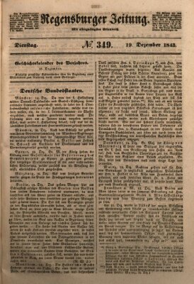 Regensburger Zeitung Dienstag 19. Dezember 1843