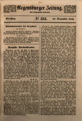 Regensburger Zeitung Dienstag 26. Dezember 1843