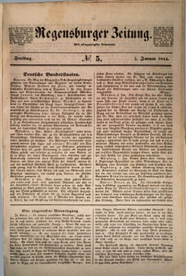 Regensburger Zeitung Freitag 5. Januar 1844