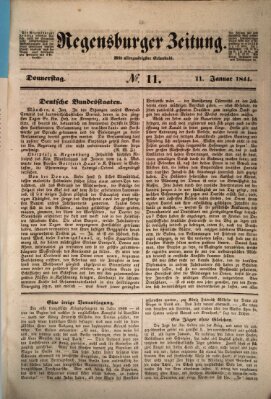 Regensburger Zeitung Donnerstag 11. Januar 1844