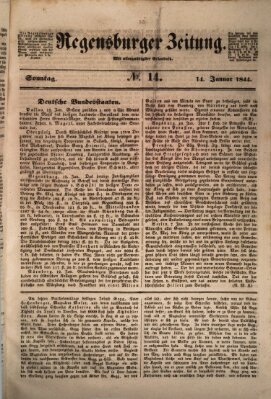 Regensburger Zeitung Sonntag 14. Januar 1844