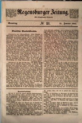 Regensburger Zeitung Sonntag 21. Januar 1844