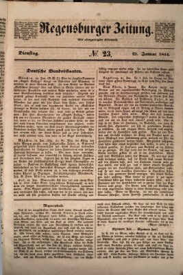 Regensburger Zeitung Dienstag 23. Januar 1844