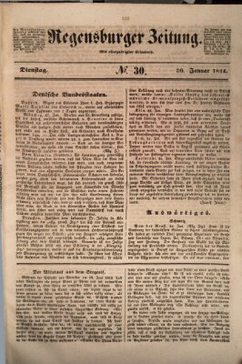 Regensburger Zeitung Dienstag 30. Januar 1844