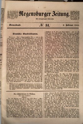 Regensburger Zeitung Samstag 3. Februar 1844