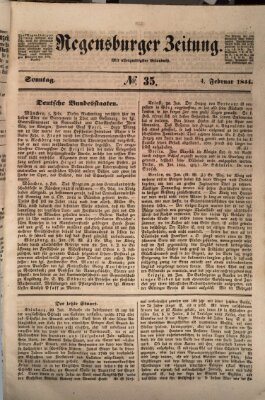 Regensburger Zeitung Sonntag 4. Februar 1844