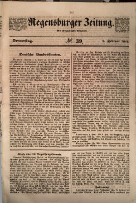 Regensburger Zeitung Donnerstag 8. Februar 1844