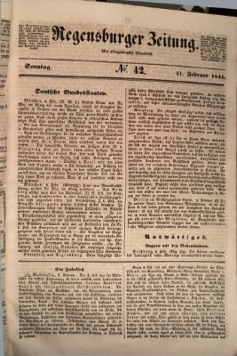 Regensburger Zeitung Sonntag 11. Februar 1844