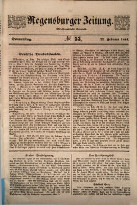 Regensburger Zeitung Donnerstag 22. Februar 1844