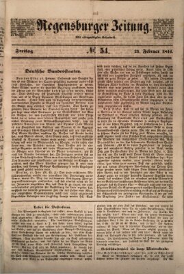 Regensburger Zeitung Freitag 23. Februar 1844