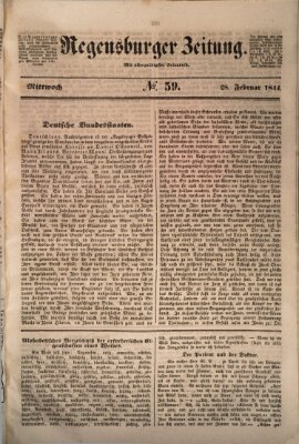 Regensburger Zeitung Mittwoch 28. Februar 1844