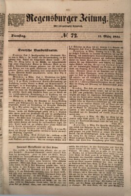 Regensburger Zeitung Dienstag 12. März 1844