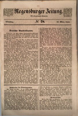 Regensburger Zeitung Montag 18. März 1844