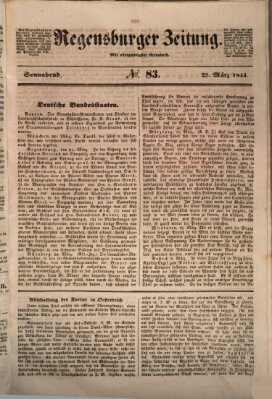 Regensburger Zeitung Samstag 23. März 1844