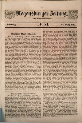 Regensburger Zeitung Sonntag 24. März 1844