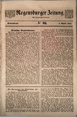 Regensburger Zeitung Samstag 6. April 1844