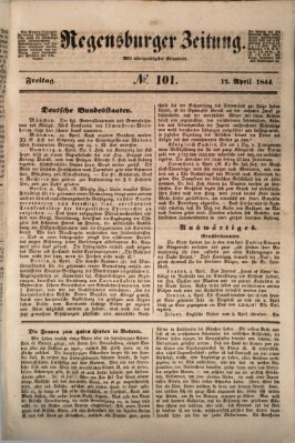 Regensburger Zeitung Freitag 12. April 1844