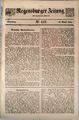 Regensburger Zeitung Sonntag 28. April 1844