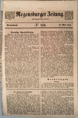 Regensburger Zeitung Samstag 25. Mai 1844