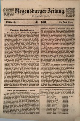 Regensburger Zeitung Mittwoch 12. Juni 1844