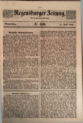 Regensburger Zeitung Donnerstag 11. Juli 1844