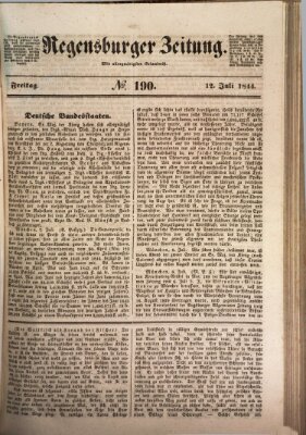 Regensburger Zeitung Freitag 12. Juli 1844