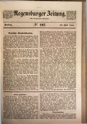 Regensburger Zeitung Freitag 19. Juli 1844