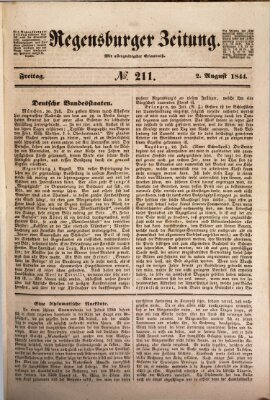 Regensburger Zeitung Freitag 2. August 1844