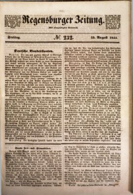 Regensburger Zeitung Freitag 23. August 1844