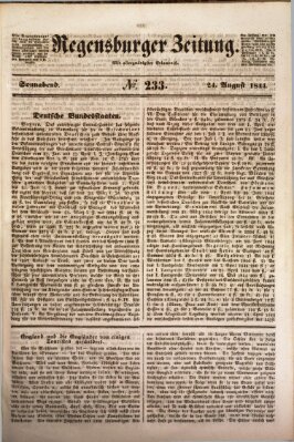 Regensburger Zeitung Samstag 24. August 1844