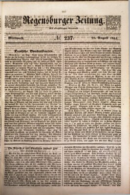 Regensburger Zeitung Mittwoch 28. August 1844