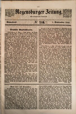 Regensburger Zeitung Samstag 7. September 1844