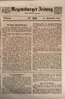 Regensburger Zeitung Sonntag 15. September 1844