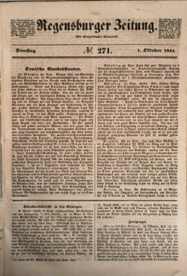 Regensburger Zeitung Dienstag 1. Oktober 1844