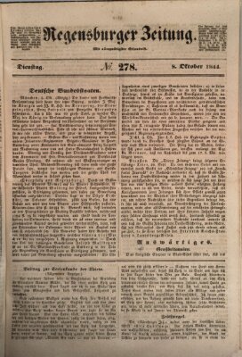 Regensburger Zeitung Dienstag 8. Oktober 1844