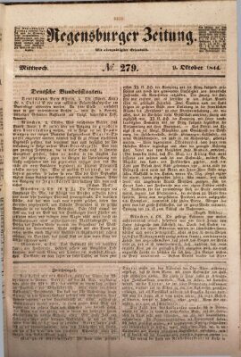 Regensburger Zeitung Mittwoch 9. Oktober 1844